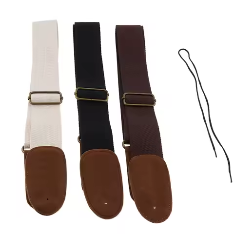 Adjustable Pure Cotton Guitar Strap for Acoustic Electric Bass Guitar 3 Color Optional