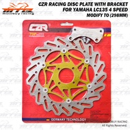 CZR RACING DISC PLATE WITH BRACKET FOR YAMAHA LC135 4 SPEED / 5 SPEED (MODIFY TO 298MM)