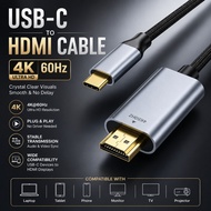 1m/2m/3m Type C to HDMI Adapter 4K 60Hz HDMI Projection Cable For Phone Laptop Tablet To TV Monitor 