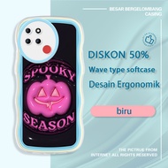 Jinouwe Realme 2 Pro Narzo 20 30 30A 20A 50 Pro 50i 50A Prime Q5 Halloween Pumpkin 3D Colorful Wave 