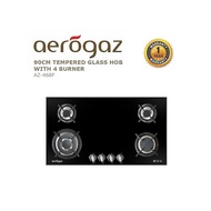 Aerogaz 90Cm Tempered Glass Hob with 4 Burners AZ-468F