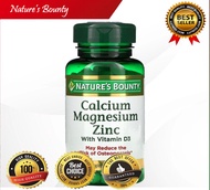 Natures Bounty Calcium Magnesium Zinc 100 Coated Caplets - May Reduce the Risk of Osteoporosis Bone 