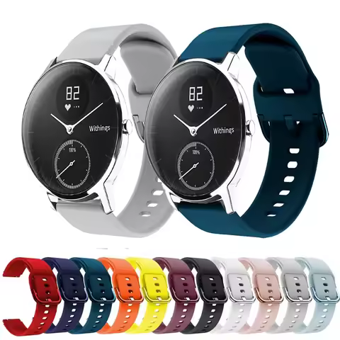 18mm 20mm Silicone Replacement Strap For Nokia Withings STEEL HR 36MM 40MM HR Sport Watch Band For S
