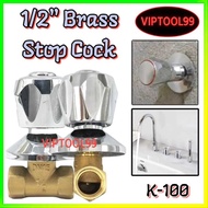 Chrome Concealed Stopcock 1/2" Bathroom Shower Stop Cock Thread End/Shower Stopcock/Shower Valve/电镀止