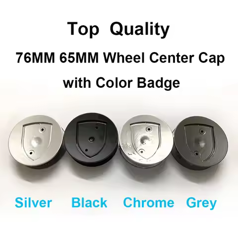 Top Quality 4pcs 76MM 65MM Wheel Center Cap with Color Logo Badge Emblem for GTS GT3 GT1 GT2 S 4 Car