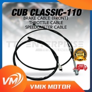 WMOTO CUB CLASSIC-110 BRAKE CABLE-FRONT / SPEEDOMETER / THROTTLE CABLE MINYAK KABEL TALI MINYAK  CUB