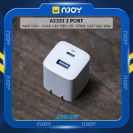 Củ Sạc 2 Cổng Anker 33W Chân Gập Nhỏ Gọn Hỗ Trợ QC3.0/PD3.0/PPS Cho iPhone iPad Airpods
