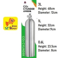 UP Aqua Aluminum CO2 Cylinder (W21.8 Valve) – 3L / 1L / 0.6L | Face Up Refillable Tank – Can Ship Ea