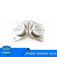 10Pcs 5คู่2N3055 MJ2955-3 (5Pcs 2N3055 + 5Pcs MJ2955 )NPN กำลังเครื่องกระจายเสียงทรานซิสเตอร์