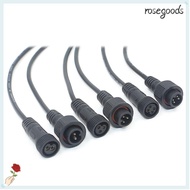 ROSEGOODS 2Sets Base Connector Display Pin 2Pin 3Pin 4Pin 4 Styles Black Waterproof Connector Line