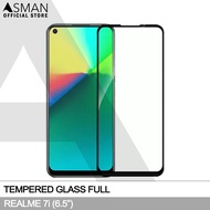 Tempered Glass Full Realme 7i | Anti Gores Kaca - Hitam