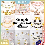 MINIIS 1st Birthday 100 Days Kids  Balloon Wall Decoration Birthday Decoration Set Belon Birthday Ba