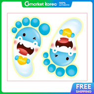Sticker Yn94Ha07 Footprint (5 Pairs) Animal Hippo F-179