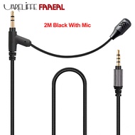 Uareliffe FAAEAL Headphone Replacement Cable With Low Noise HD Mic 3.5mm Jack For Technica AR3BTBK A