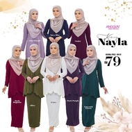 Kurung Nayla Anggun Cotton Collection Baju Kurung Plain