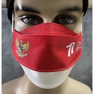 PUTIH MERAH Garuda 77 Red and White Mask - 77th Anniversary Mask - RI HUT KF94 Red and White Mask