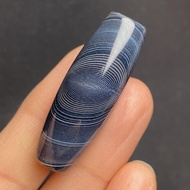 Natural Blue Qin Winding Silk Agate Buddha Eye Sky Eye Tiger Tooth Barrel Beads Dzi Beads Fidelity G