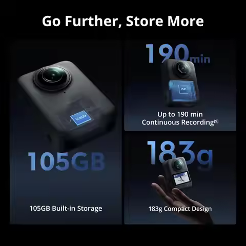 Camera 360 360° Open Box-DJI Osmo 360 Camera Standard Combo 1-Inch 360° Imaging Native 8K Video 105G