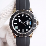 Men's automatic watch, automatic mechanical watch, 40mm, 904L stainless steel, silicone bracelet, au