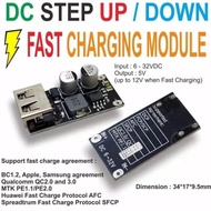 Termurah Modul PowerBank Quick Charge QC 3.0 2.0 6-32V USB 5V 3A Fast Charger HP Ready
