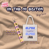[NADIES] A7PHA ON THE GO EDITION BEIGE SERIES Tote Bag Lanyard Keychain 15cm