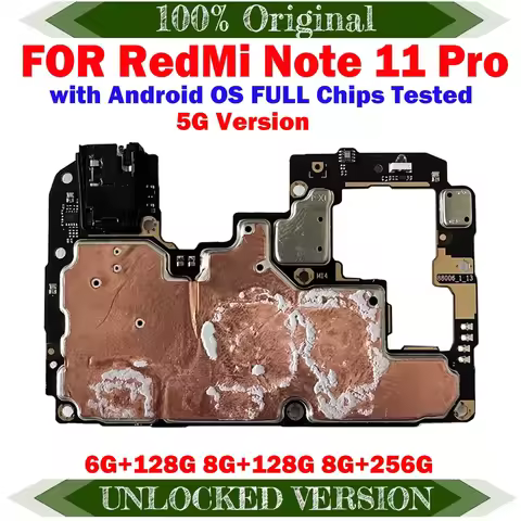 5G Global Version Mainboard For XiaoMi Redmi Note 11 Pro Mainboard 128GB Logic Board 256GB Unlocked 