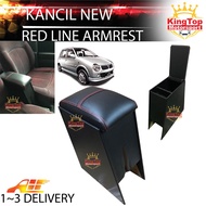 Perodua Kancil New PVC Red Line Arm Rest