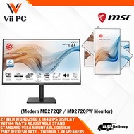 MSI Modern MD272QP / MD272QPW IPS monitor, KVM, 27 Inch, 2560 x 1440 WQHD, 75 Hz, 4ms, HDMI, Display