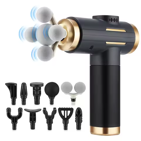 Portable Fascial Massage Gun Electric Percussion Pistol Muscle masajeador Body Relaxation with 11 Re