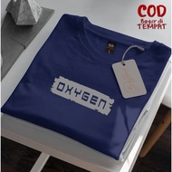 Oxygen Block Text Silver Distro T-Shirt Contemporary Men's T-Shirt Bandung Distro T-Shirt Men's T-Sh