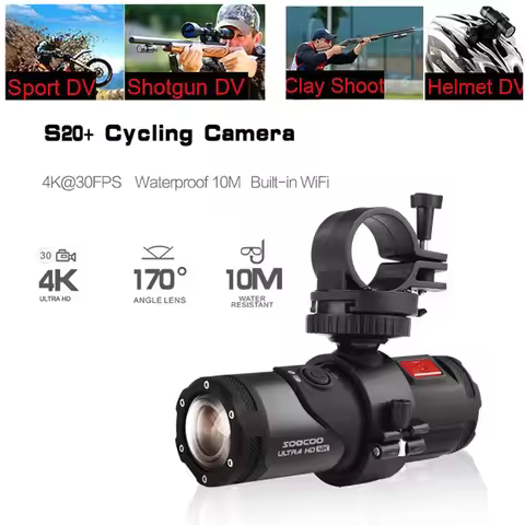 4K Action Video Camera WiFi APP Control 10M Waterproof 170 Fov Clay Shooting Hunting Helmet Cam Spor