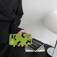 可愛小狗芥末綠色適用Realme Neo5手機殼GT2大師探索版真我v13新款Q3pro狂歡版男女液態卡通硅膠全包防摔軟套