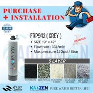 FREE INSTALLATION SERVICE Aquaman FRP942 (Grey) Outdoor Water filter Sand Filter