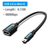 Vention Mini USB Cáp chuyển đổi OTG USB 2.0 Mini-B nam cho một nữ Cáp dữ liệu OTG Cáp kết nối tròn c