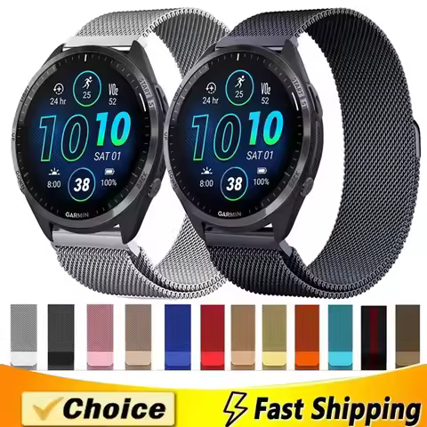 20mm 22mm Milanese Strap For Garmin Forerunner 265 745 965 255 255 Music 55 165 Bracelet Band Garmin