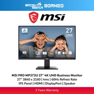 MSI PRO MP273U 27" 4K UHD Business Monitor