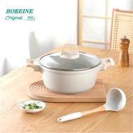 BOREINE Non Stick Pan Soup Pot Used For Induction Cookers, Electric Ceramic Stoves 耐热 415℃ (24/28cm)