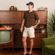 THE REPUBLIQUE - Short-Sleeve Knit Polo (Ash Brown) - เสื้อโปโลผ้านิตแขนสั้น//Early Bird