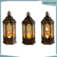 [AmlesoMY] Musical Snow Globe Lantern Ornament Lighted Musical Snow Globe Christmas Snow Globe Lante