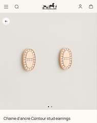 Hermes Chaine d'ancre Contour stud earrings 愛馬仕玫瑰金豬鼻耳環