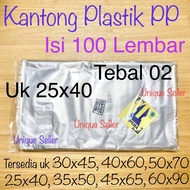 [contents 100] GAPURA Laundry Plastic Size 25x40 cm Thickness 02 Clear PP Plastic Bag/ Size 25 x 40 