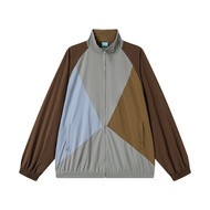 Crying Center | แจ็คเก็ตโค้ชคอตั้งสีบล็อก สไตล์ทันสมัย