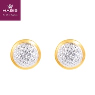 HABIB Sophila II White and Yellow Gold Earring, 916 Gold