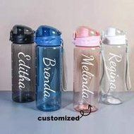 1pc 26oz/780ml Customizable Kids Name Water Bottle - Plastic Hand Wash Lightweight Round Suitable Fo