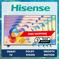 【 FREE SHIPPING 】 Hisense 4K Smart UHD LED TV (43") 43A6100H / (50") 50A6100K / (55") 55A6100K / 65A