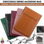 CROCODILE Grain PU Leather 13 Inch Laptop / Notebook Sleeve Bag Case for MacBook Pro Air Asus DELL HP ACER Waterproof Anti Scratch Pouch