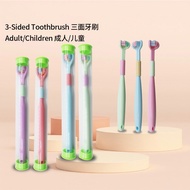 1Pc Household 3-Sided Toothbrush with Soft Bristles Comfortable Easy to Use Deep Cleaning Toothbrush