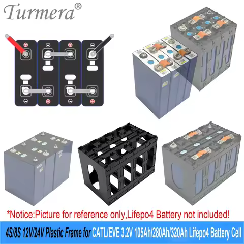 2025 New 12V 24V Battery Frame for CATL EVE 280Ah 320Ah 105Ah Lifepo4 Cells Flame-Retardant ABS PC P