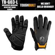 ToughBuilt TB-G03-L/TB-G03-XL Microfiber Abrasion Resistant Work Gloves Protective Tools Accessories