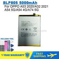 For OPPO A53 2020 A32 2021 A54 5G A54 4G A74 5G BLP805 5000mAh Phone Battery